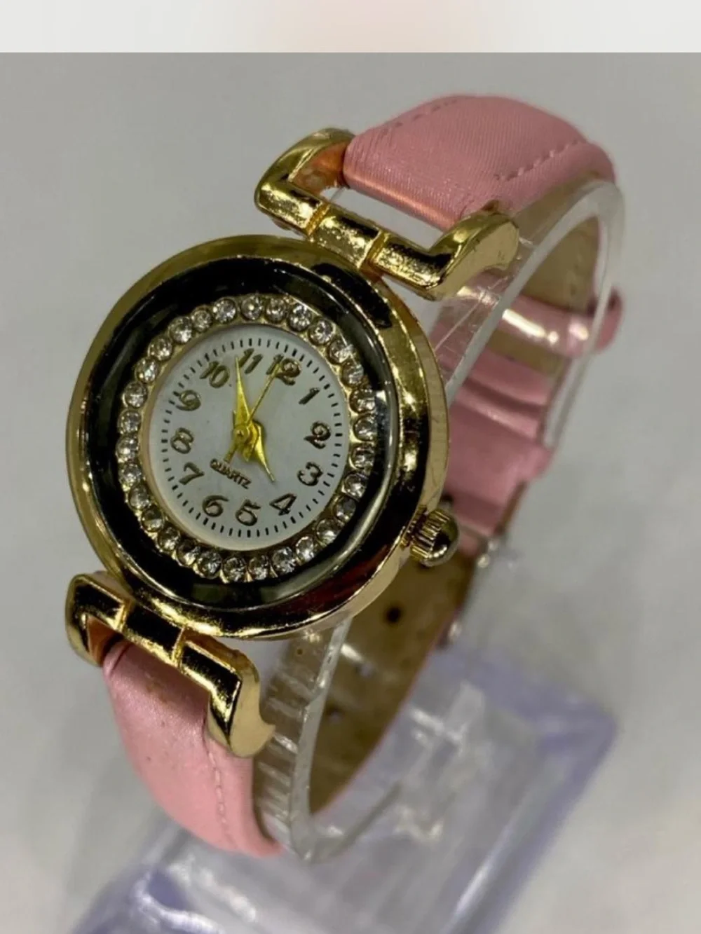 *** Women's ^^^ Plush Pink ^^^  Iced Crystal Accent Quartz Watch ***
